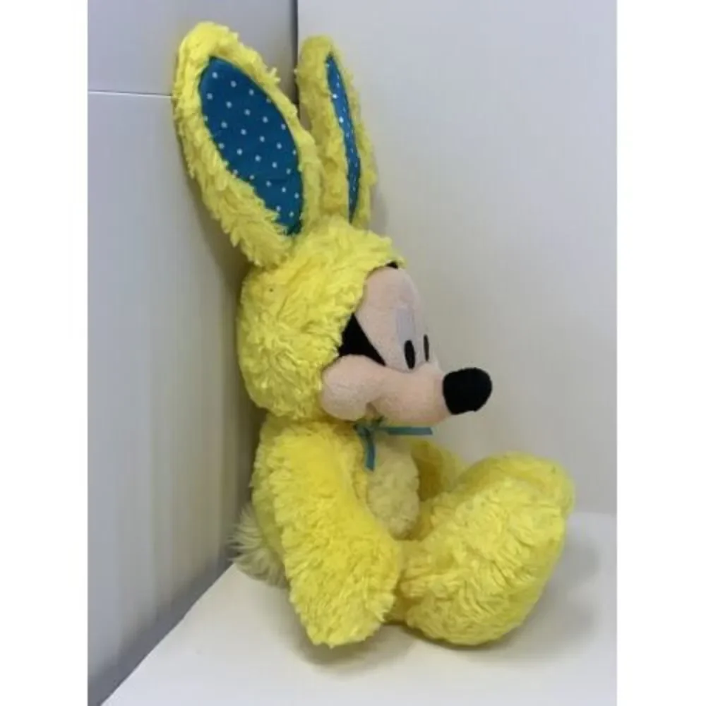 Disney Store Mickey Mouse Easter Bunny‎ Plush Yellow Marshmallow Scented 18 in
